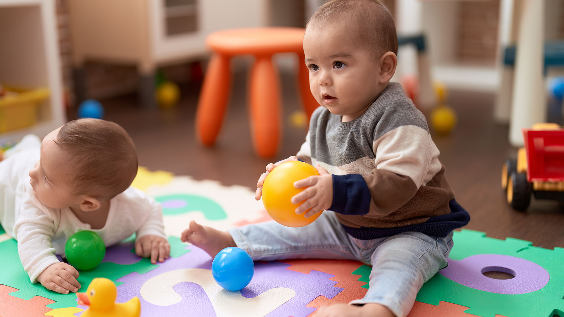 Child with Autism Playing with Another